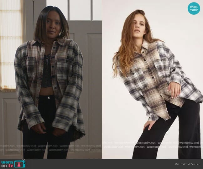 BDG Kaden Mixed Plaid Button Down Shirt