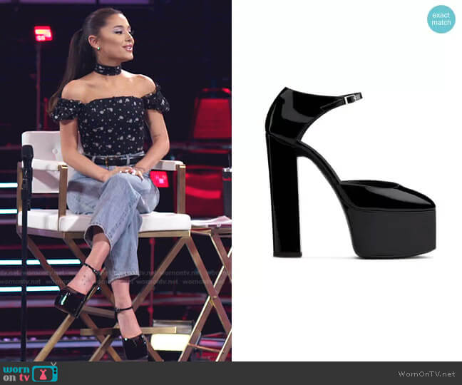 Giuseppe Zanotti Bebe Sandals worn by Ariana Grande on The Voice