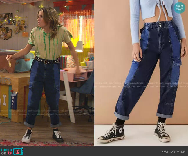 BDG Blaine Colorblock Skate Jean worn by Presley (Jayden Bartels) on Side Hustle