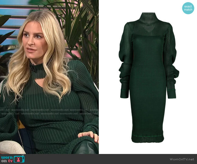 Bottega Veneta Cutout Ribbed Dress worn by Morgan Stewart on E! News