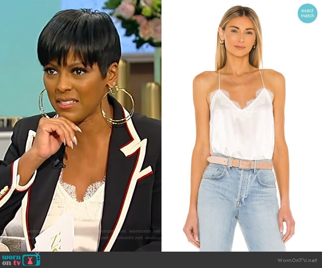 Cami NYC Racer Charmeuse Cami worn by Tamron Hall on Tamron Hall Show