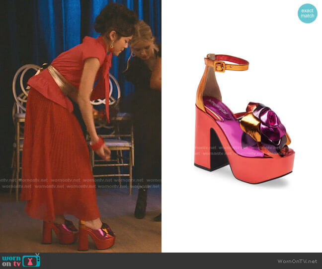 Jeffrey Campbell Candice Platform Sandal worn by Claudia Kishi (Momona Tamada) on The Baby-Sitters Club