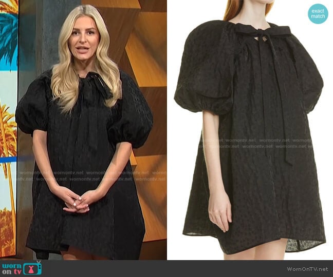 Cecilie Bahnsen Clara Puff Sleeve Minidress worn by Morgan Stewart on E! News