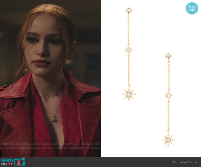Child of Wild x REVOLVE Starburst Dangle Earrings worn by Cheryl Blossom (Madelaine Petsch) on Riverdale