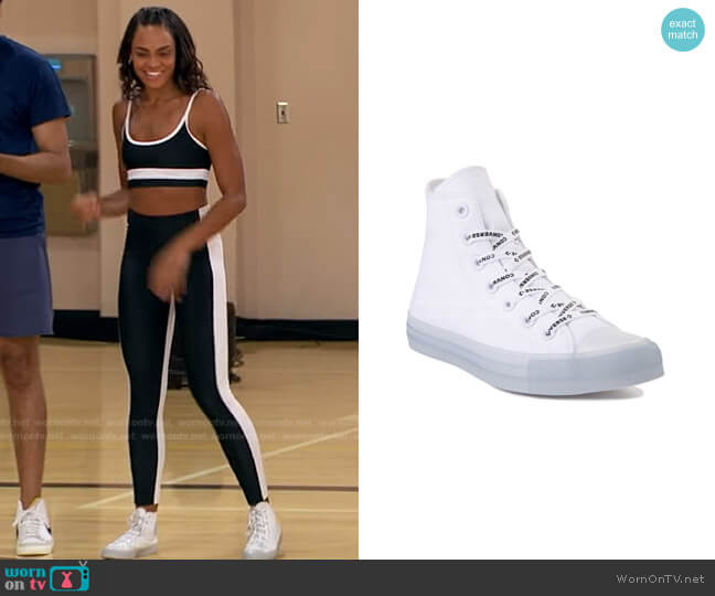 Converse Chuck Taylor All Star Hi Sneaker in White & Clear worn by Michelle Young on The Bachelorette