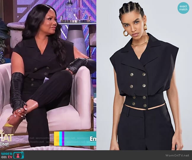 Gabrielle Union Double Breasted Sleeveless Jacket worn by Garcelle Beauvais on The Real
