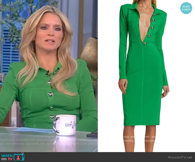 David Koma Knit Polo Pencil Dress worn by Sara Haines on The View