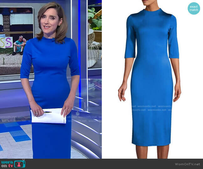 Alice + Olivia Delora Dress worn by Margaret Brennan on CBS Evening News