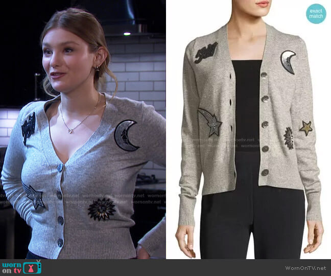 Cinq a Sept Dillon Cardigan worn by Alice Caroline Horton (Lindsay Arnold) on Days of our Lives