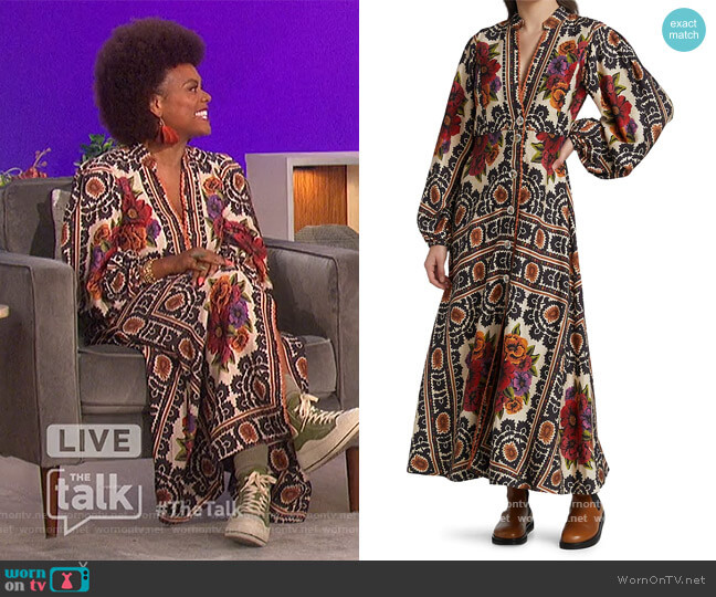 Farm Rio Floral Tapestry Maxi Dress