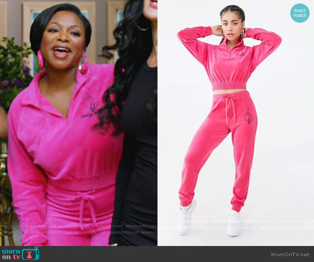 Forever 21 Baby Phat Velour Zip-Up Pullover worn by Jill (Naturi Naughton) on Queens
