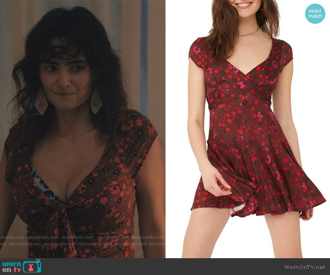 Free People It Takes Two Crossover Woven Skater Dress