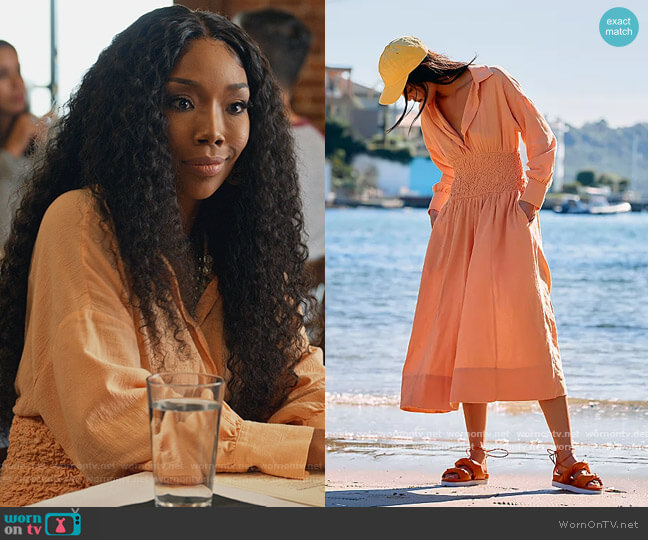 Free People Monika Shirt Dress worn by Naomi (Brandy Norwood) on Queens