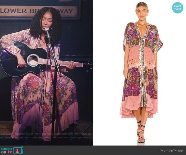 Free People One Fine Day Maxi worn by Naomi (Brandy Norwood) on Queens