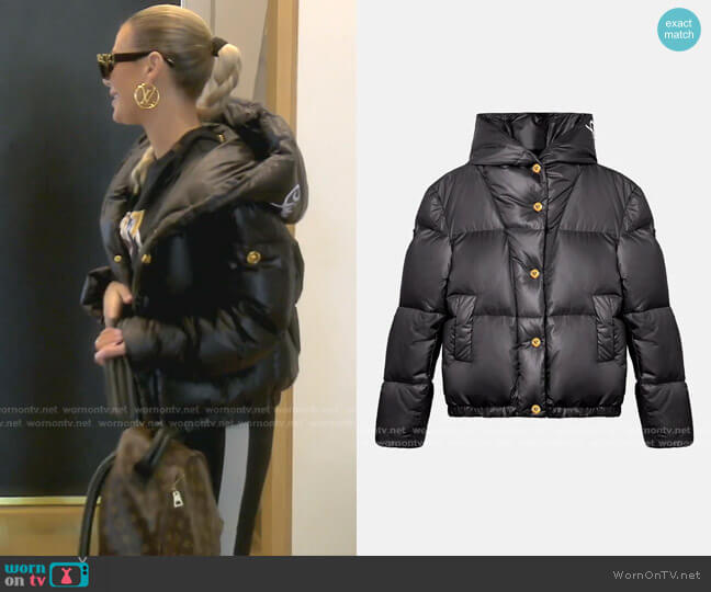 Versace Gv Signature Puffer Jacket worn by Dorit Kemsley on The Real Housewives of Beverly Hills