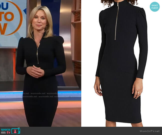 Generation Love Oris Zipper Dress worn by Amy Robach on Good Morning America