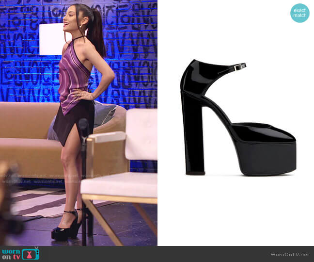Giuseppe Zanotti Bebe Sandals worn by Ariana Grande on The Voice