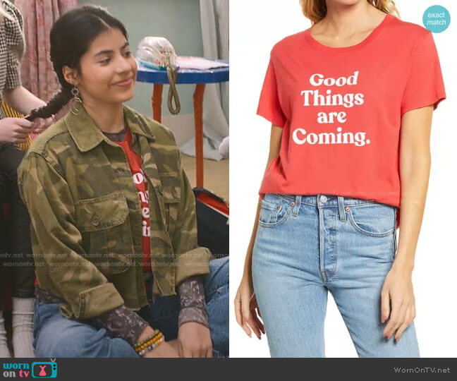 Sub Urban Riot Good Things are Coming Graphic Tee worn by Dawn Schafer (Kyndra Sanchez) on The Baby-Sitters Club