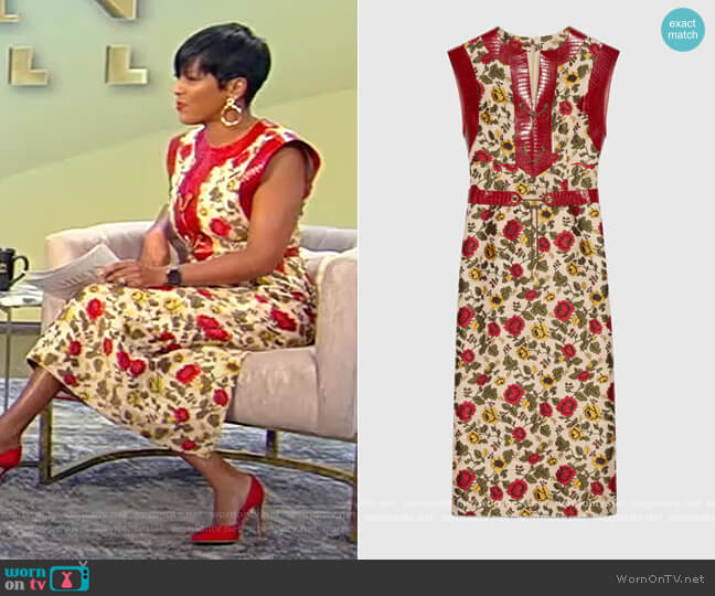 Gucci 100 Floral Jacquard Dress worn by Tamron Hall on Tamron Hall Show