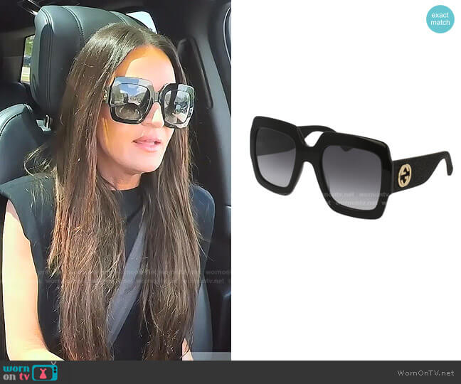 Gucci Square Sunglasses worn by Lisa Barlow on The Real Housewives of Salt Lake City