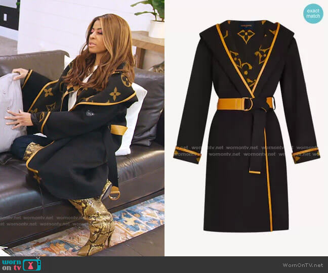 Louis Vuitton Hooded Wrap Coat worn by Mary Cosby on The Real Housewives of Salt Lake City