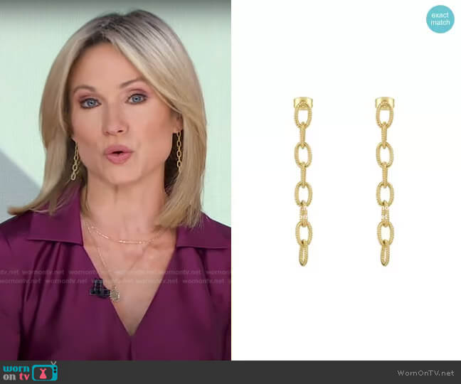 Accessory Concierge Infinity Link Drops worn by Amy Robach on Good Morning America