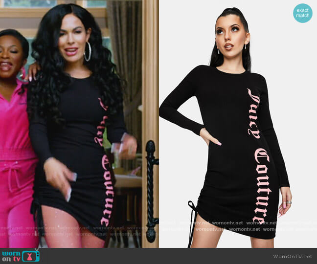 Juicy Couture Black Long Sleeve Mini Dress worn by Valeria (Nadine Velazquez) on Queens