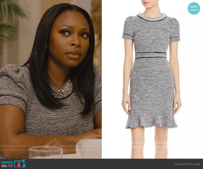 Karl Lagerfeld Boucle Sheath Dress worn by Jill (Naturi Naughton) on Queens