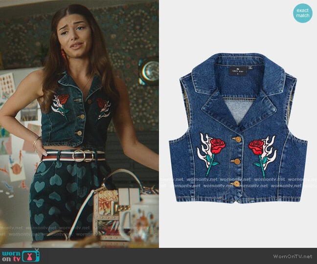 Lazy Oaf Rodeo Romance Waistcoat worn by Ruby Mathews (Mimi Keene) on Sex Education