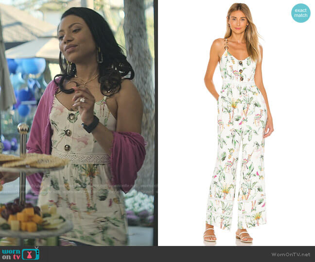 Line & Dot Jaclyn Jumpsuit worn by Sherry (Shalita Grant) on You