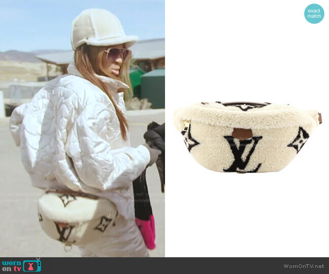 Louis Vuitton Bum Bag Monogram Giant Teddy Fleece worn by Mary Cosby on The Real Housewives of Salt Lake City