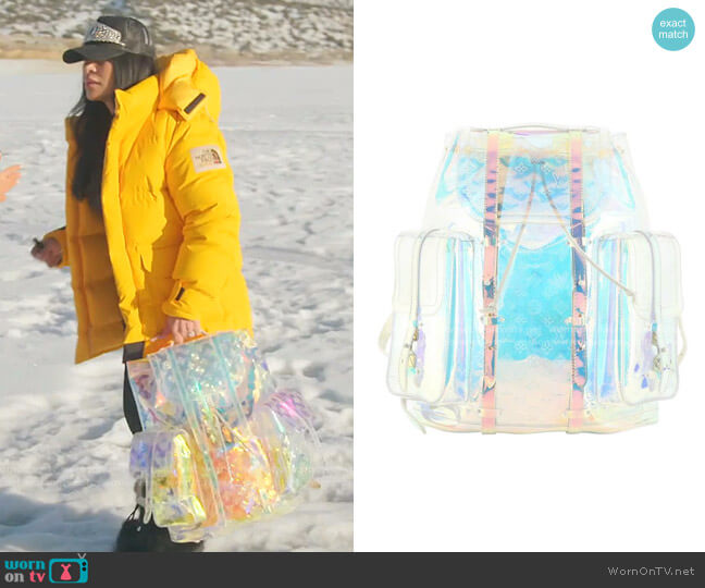 Louis Vuitton PVC Monogram Christopher Backpack worn by Jen Shah on The Real Housewives of Salt Lake City