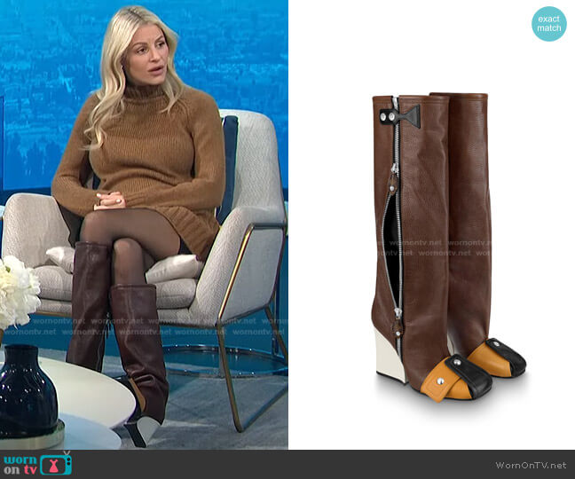 Louis Vuitton Patti Wedge High Boot worn by Morgan Stewart on E! News
