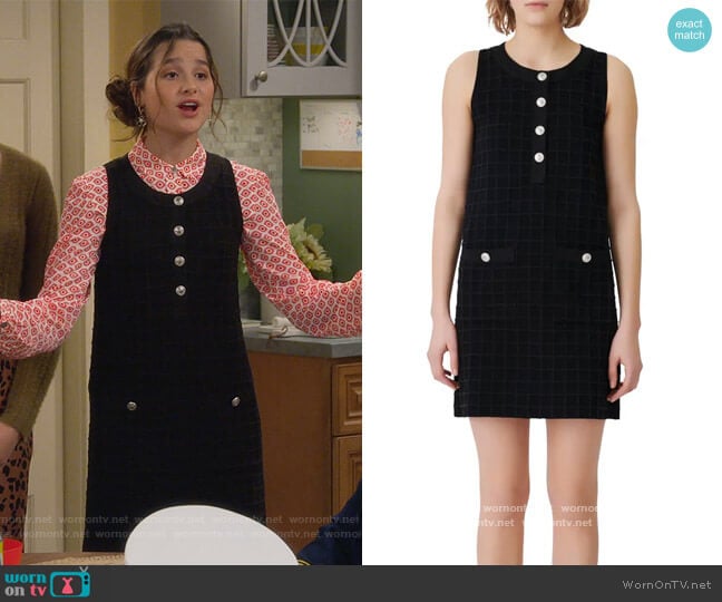Maje Rassimy Sleeveless Knit Dress worn by Lex (Jules LeBlanc) on Side Hustle