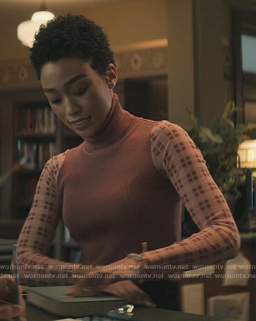 Marienne’s mixed print checked sweater on You
