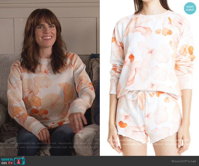 Paige Daytona Sweatshirt worn by Marina (Karla Souza) on Home Economics