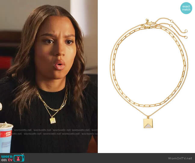 Madewell Palisade Pendant Necklace Set worn by May Grant (Corinne Massiah) on 9-1-1