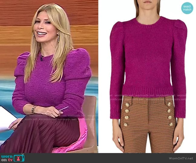 Derek Lam 10 Crosby Puff Sleeve Sweater worn by Jill Martin on Today