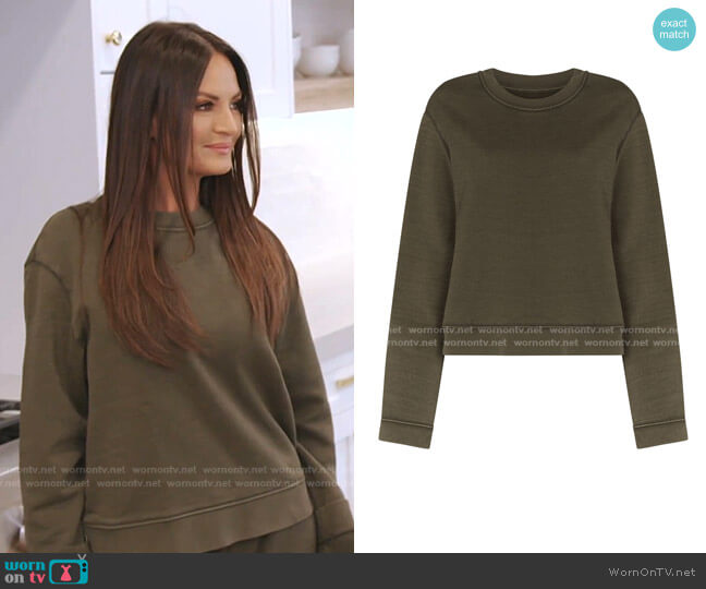 RtA Emilia Cotton Jersey Sweatshirt worn by Lisa Barlow on The Real Housewives of Salt Lake City