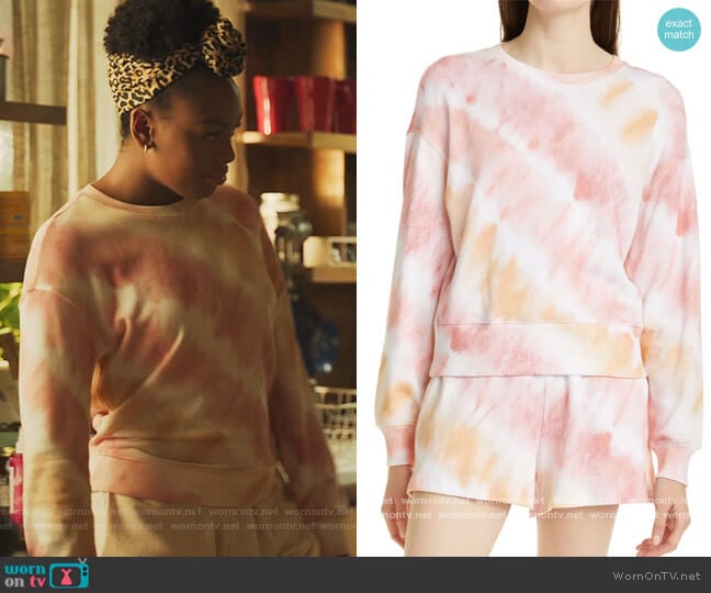 Rails Ramona Tie Dye Sweatshirt worn by Nikki Vaughn (Alana Bright) on Our Kind of People