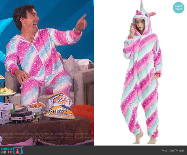 Hallowitch Rainbow Star Unicorn Costume worn by Jerry O'Connell on The Talk