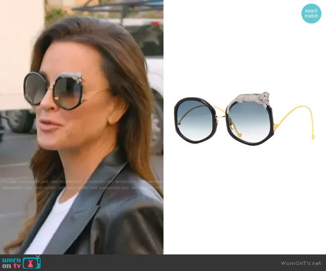 Anna-Karin Karlsson Rose Et Le Reve Sunglasses worn by Kyle Richards on The Real Housewives of Beverly Hills