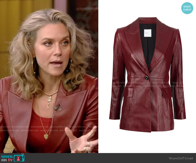 Rosetta Getty Single-Breasted Leather Blazer