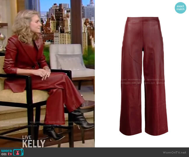 Rosetta Getty Wide-Leg Leather Trousers