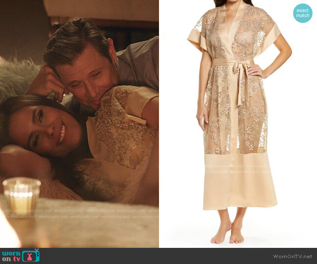 Rya Collection Soleada Embroidered Robe worn by Cristal Jennings (Daniella Alonso) on Dynasty