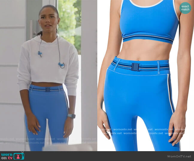Sold & Striped Ace Belted Crop Leggings worn by Layla Keating (Greta Onieogou) on All American