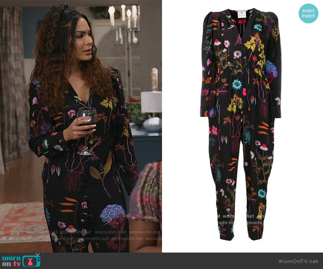 Stella McCartney Floral Printed Jumpsuit worn by Valeria (Nadine Velazquez) on Queens