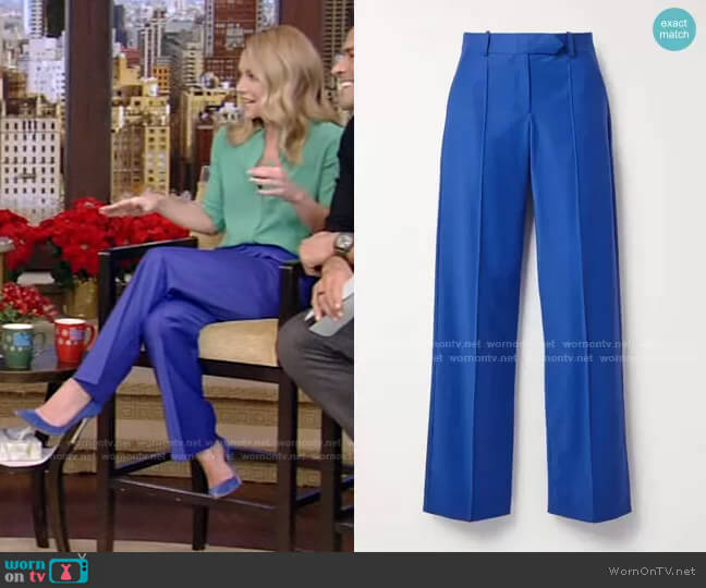Aleksandre Akhalkatsishvili Straight-Leg Pants worn by Kelly Ripa on Live with Kelly and Mark