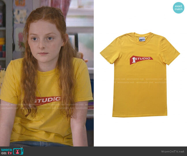 SOUL JAZZ RECORDS Studio One Records Official T-Shirt worn by Mallory Pike (Vivian Watson) on The Baby-Sitters Club