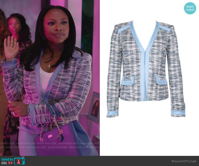 Tahari ASL Hook and Eye Closure Jacket worn by Jill (Naturi Naughton) on Queens